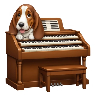 bassethound playing hammond sticker