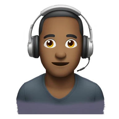 A man in headphones sticker