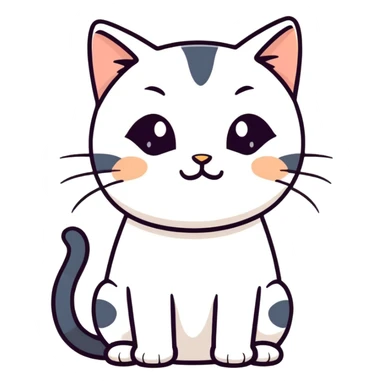 Cat sadly begging for something sticker