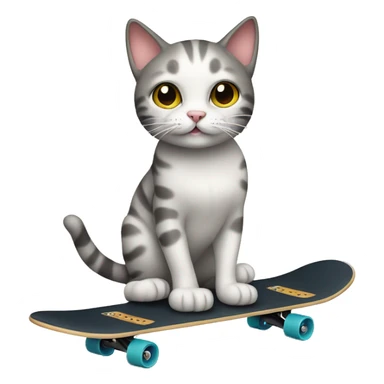 Cat with skateboard  sticker