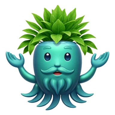Realistic plant Neptune sticker