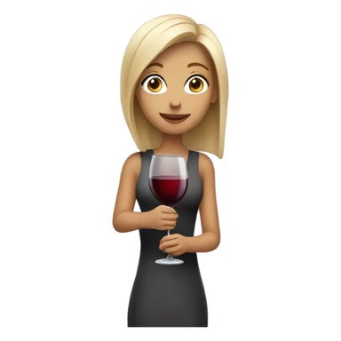 girl with wine sticker