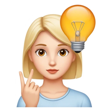 Girl with genius idea sticker