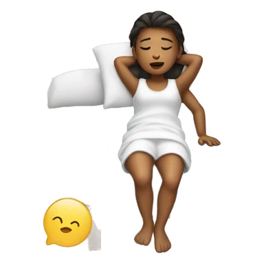girl waking up in the morning  sticker