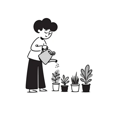 watering houseplants sticker