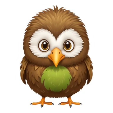 cute kiwi bird ai agent ( color fillable)  sticker