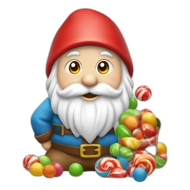 Christmas gnome with candies sticker