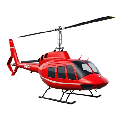 Bell 206 - Bell Helicopter (Model Year: 2021) (Iconic colour: Red) sticker