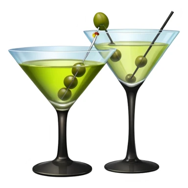 old phone next to a martini glass sticker