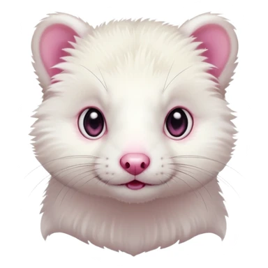 White ferret ...  sticker