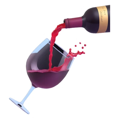 catalan porró pouring red wine, dynamic splash sticker