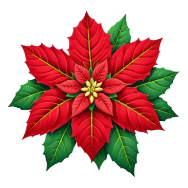 Poinsettia emoji sticker