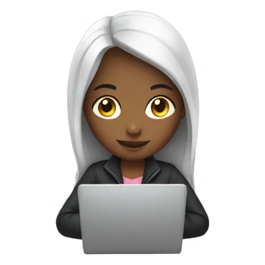 Girl with laptop sticker