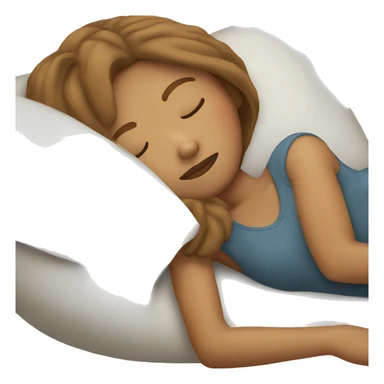 light brown hair girl sleeping on side sticker