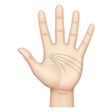 open palm with mystical lines sticker