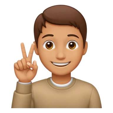 Finger tapping with smily face  sticker