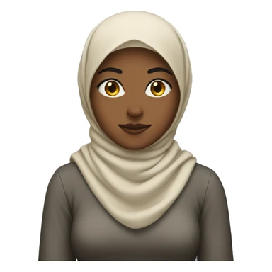 person with a hijab cool sticker