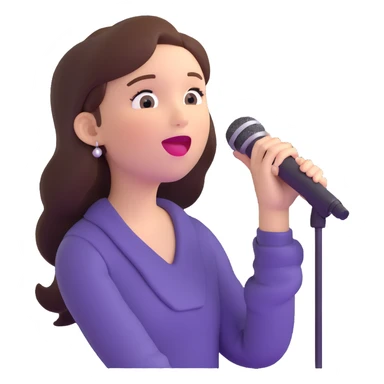 young lady singing sticker