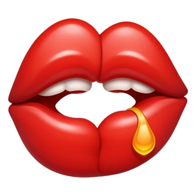 Receiving a lipstick kiss sticker