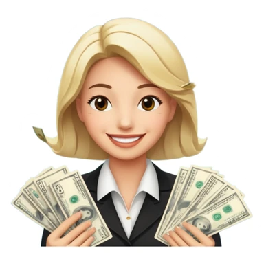 Add more cash flying around, bundles of US dollars, casino winnings vibe, lucky flight, jackpot feeling sticker