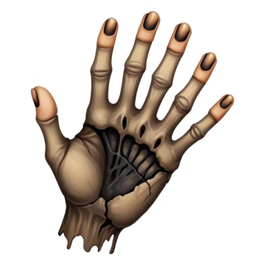 Finger tips turning black and rotting sticker