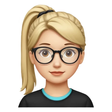 Ponytail Girl with Glasses sticker