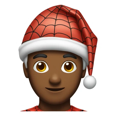 Spiderman wearing Christmas hat sticker