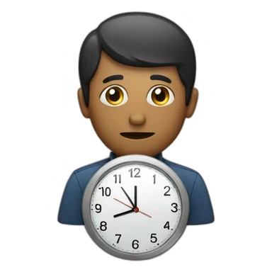 a man watching our clock sticker