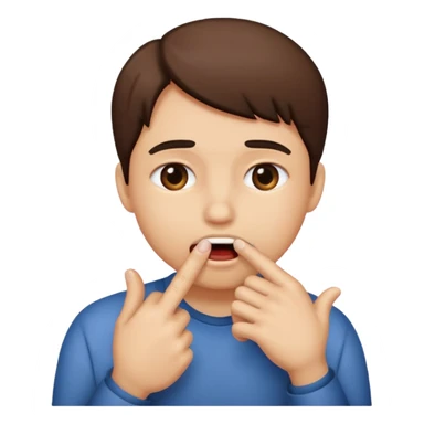 Emoji mordiéndose el dedo  sticker