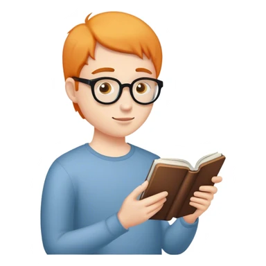 a reader reading a book on kindle sticker