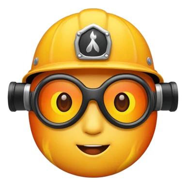 Attitude fire emoji with black goggle  sticker