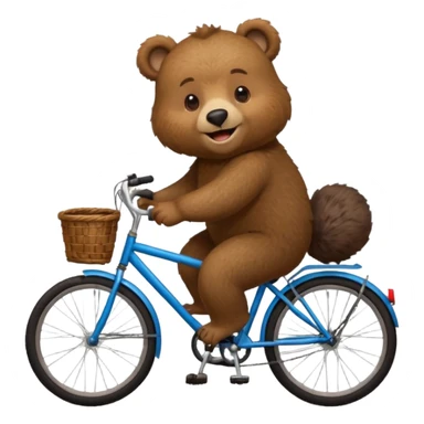 un ours à vélo sticker