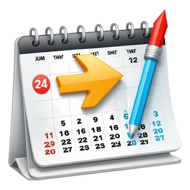 work shift schedule being changed with arrows sticker