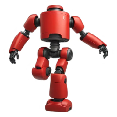red robot torso number 10 pointing up sticker