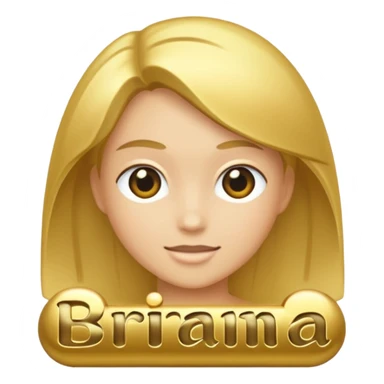 Text saying “Brianna” in gold sticker