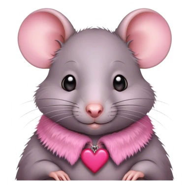 Valentine’s Day rat sticker