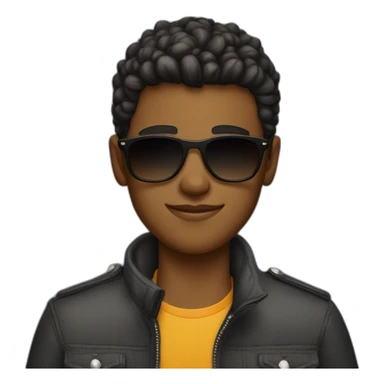 stylish boys in sunglasses sticker