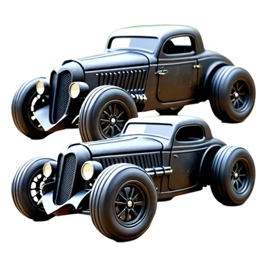 1:10 off-road lcg Basher Batman’s 1934 blackened tarnished Darth Vader hotrod ford jaguar Rolls rc car (extra wide tires with fenders) sticker