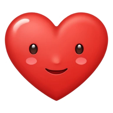 Create a hand drawn flat minimal love reaction emoji for a new social media app sticker