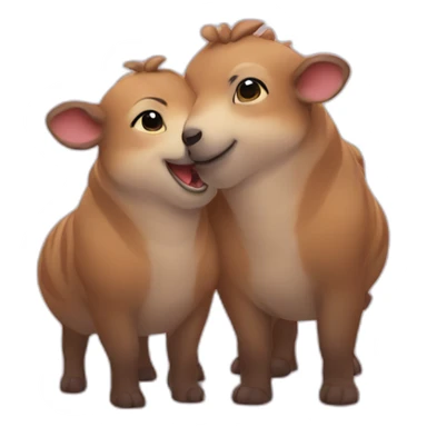 cabybaras in love sticker