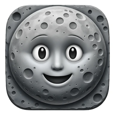 realistic moon without face sticker