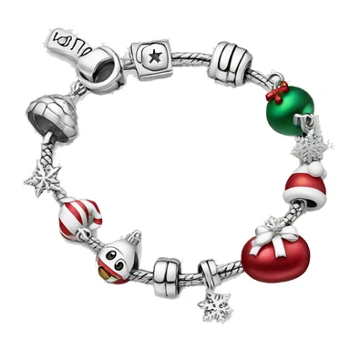 Christmas pandora charm bracelet  sticker