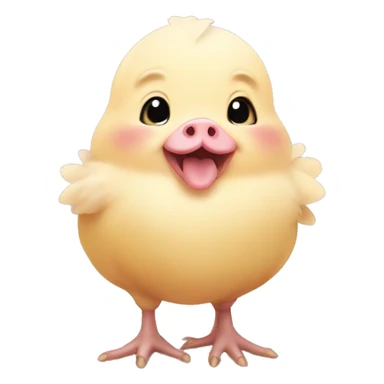 baby chicken pig sticker