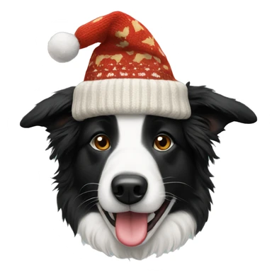 Realistic Border Collie wearing christmas Sweater  sticker