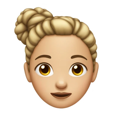 Girl with pimples on face and hair in a bun sticker