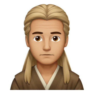 homme cheveux long attaché sticker