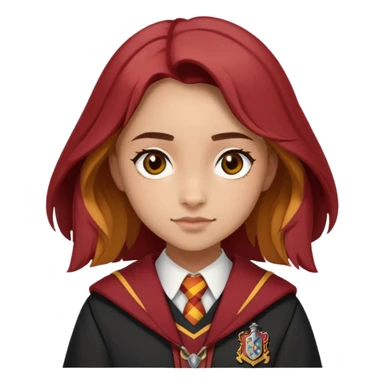 Alicia Spinnet in harry potter, wear hogwarts gryfindor uniform sticker