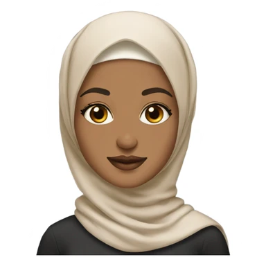 Glamorous Hijabi with light skin sticker