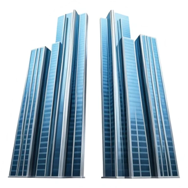 two tall skyscrapers side by side sticker