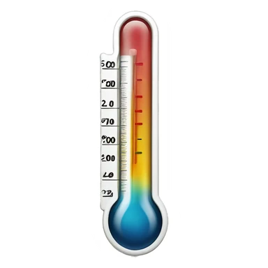 A thermometer with an emoji smiley face on it sticker